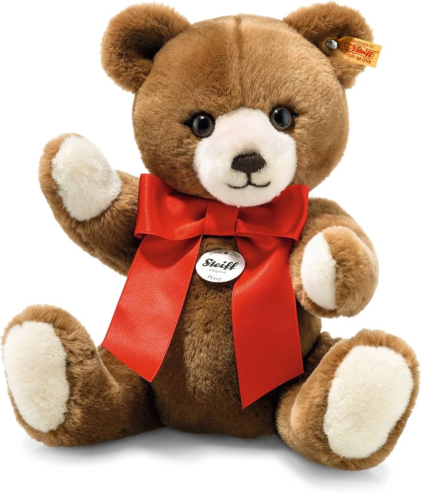 Amazon.com: Steiff Petsy Teddy Bear, Caramel, Premium Stuffed